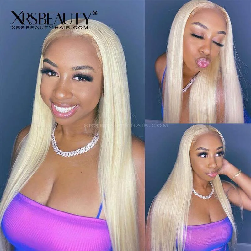 Long Straight 613 Blonde Human Hair 13x4 Lace Front Wig [CFW01]