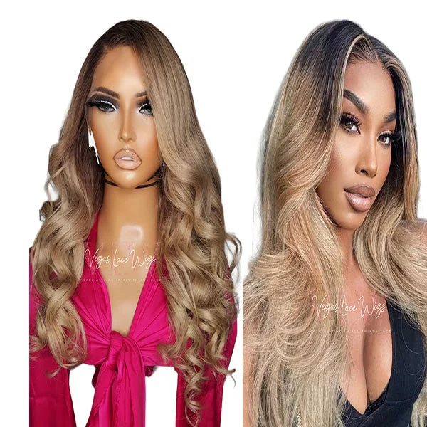 HD Invisible Lace Blond Wig Ombre