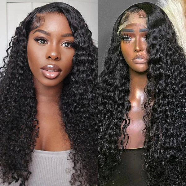 32 Inch Deep Wave 13x6 Lace Front Human Hair Wigs Brazilian Hair Wigs 250% Density Wig