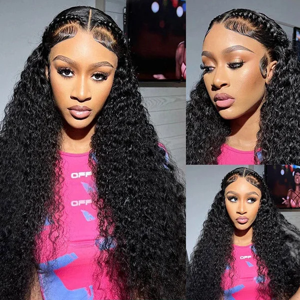 Deep Curly Frontal Lace Wig 13x6 Indian Lace Front Wigs Human Hair Frontal Wigs