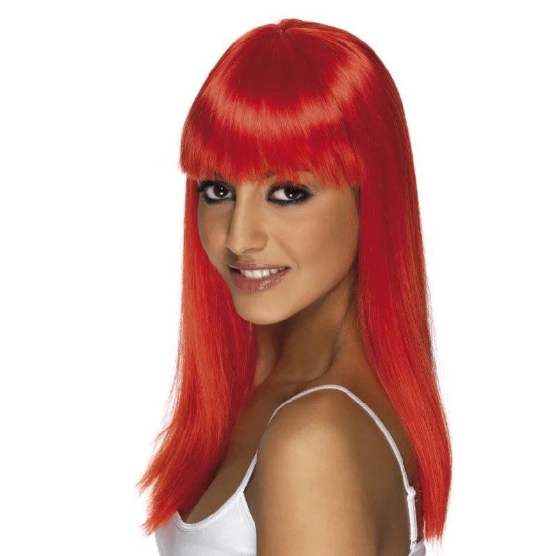 Glamourama Neon Red Wig