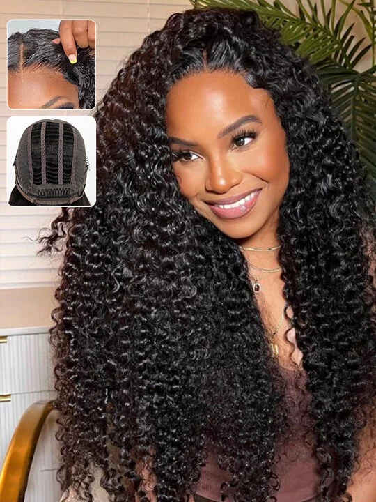 [Wear & Go] Air Wig Jerry Curly 13x4 Lace Wigs 14A Virgin Hair