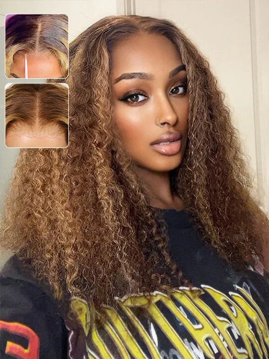 [Wear & Go] Pre-everything Glueless Highlight Kinky Curly 6x4.5/10x6 Lace Front Wigs