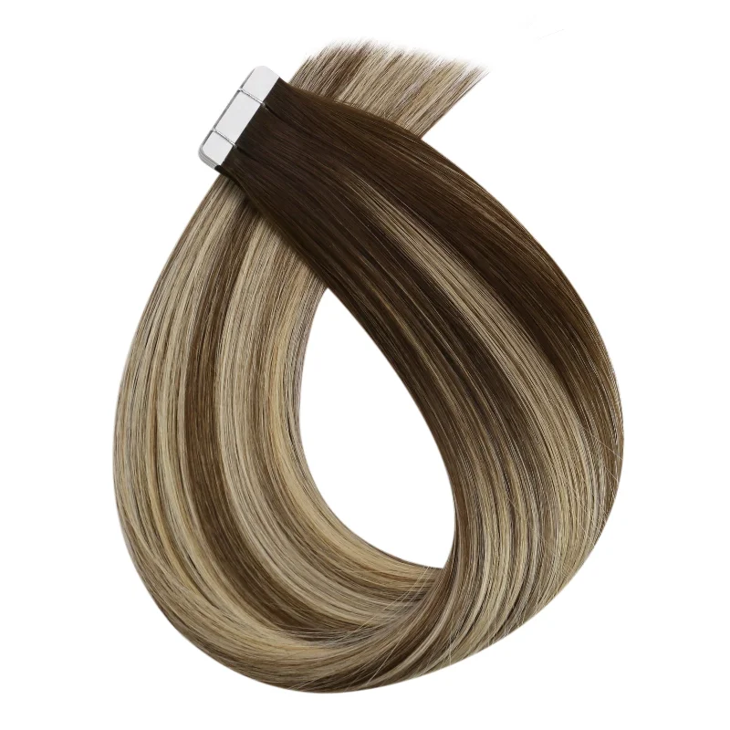 [Sale]Moresoo Virgin Tape In Hair Extensions 100% Brazilian Human Hair (#4/8/4/22/800)