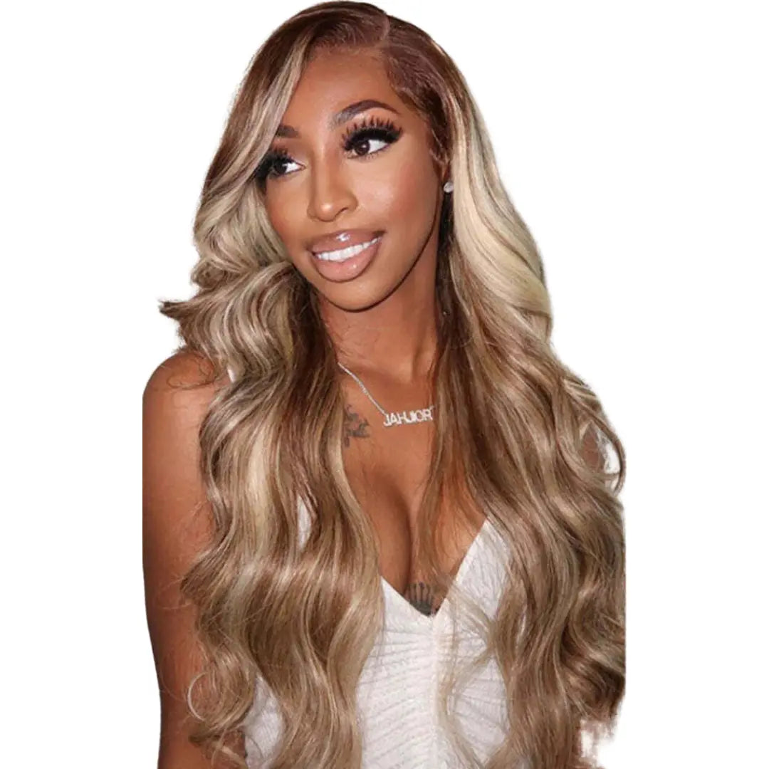 RIO 100% Virgin Human Hair 13X6 HD Lace Frontal Wig - Body Wave Champagne Blonde 26"